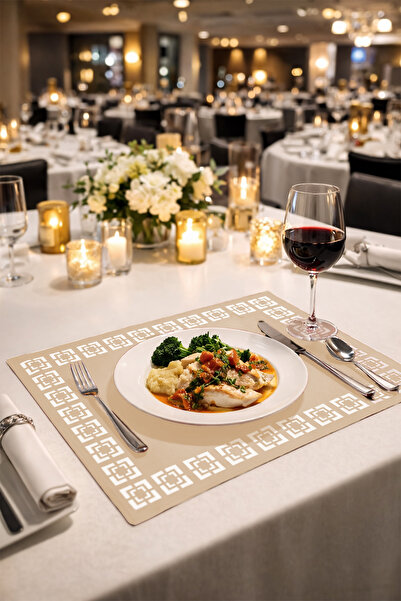 Morika Hotel & Home Textile Ekol Serisi 6'lı Suni Deri Amerikan Servisi Seti