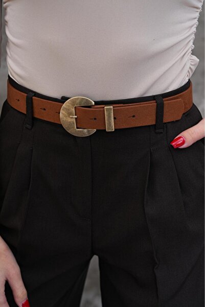 Desre Moda Antique Buckle Suede Belt Dress Belt Coat Belt Trouser Belt