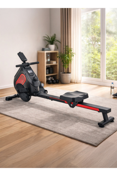 Fitness World جهاز تجديف مغناطيسي مزود بشاشة رقمية، يدعم وزنًا يصل إلى 130 كج...