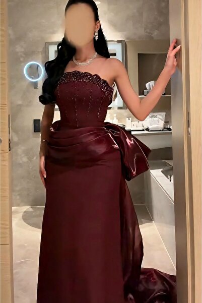 Rahibhdresses Elegant evening dress in a burgundy color