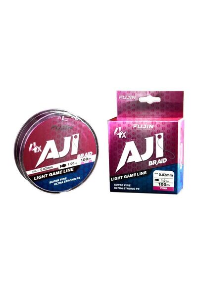 Fujin Aji Light Game Braid 4x 100mt Pink İp-0.02mm