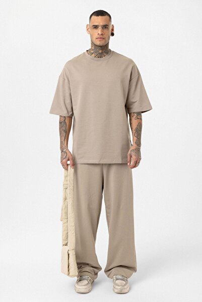 VAMOSCLO مجموعة بذلة رياضية أساسية قصة فضفاضة من فرو المنك