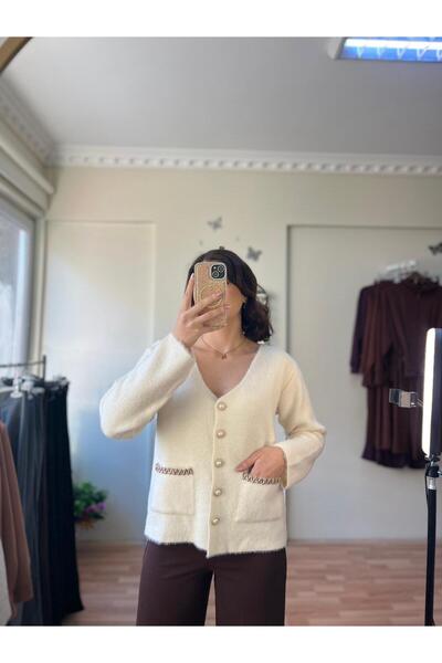 Store V Yaka Yumuşak Triko Hırka