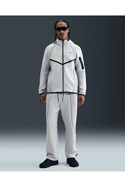 Veloria Tech Fleece Windrunner Unisex Yeni Sezon Beyaz Çizgili Eşofman Takımı