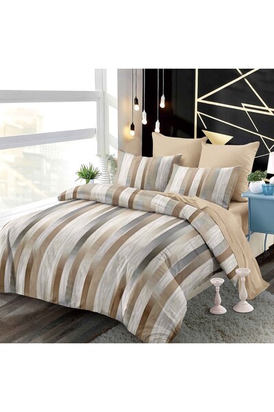 OEM Bed linen with elastic 180x200 for double bed 2 people, 6 pieces, DREAM-0577