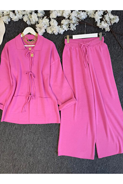 modabetce Women's Turtletric Knitwear Suit