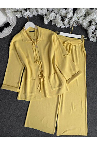 modabetce Women's Turtletric Knitwear Suit