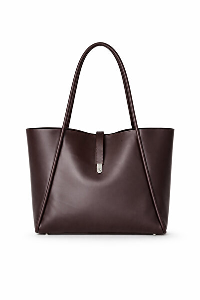 Generic Chester Kilitli Omuz Çantası Acı Kahve