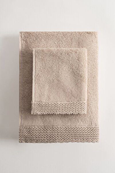 Ca'De'Luz Soria Pima Cotton Beige Towel Set
