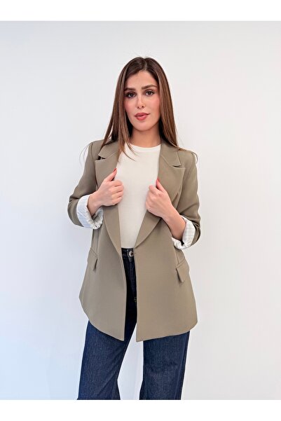 ossons Premium Shawl Collar Foldable Sleeve Detailed Jacket