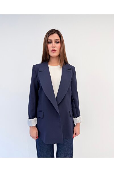 ossons Premium Shawl Collar Foldable Sleeve Detailed Jacket