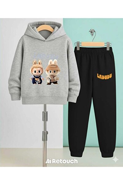 Nice Clothes Set trening pentru copii, cu glugă, UNISEX, 2 piese, imprimeu LA...