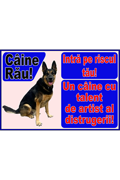 GGMag Tablouri PVC warning sign "Bad Dog"