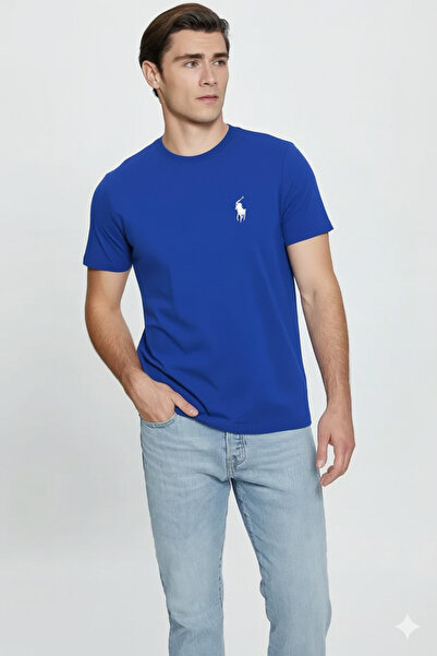 STITCH by MH Men's Embroidered Round Neck polo T-shirt