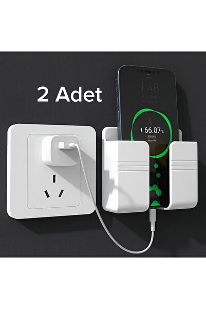 YAZAL3D 2 Adet yapışkanlı, kumanda-telefon tutucu. Duvara monte telefon tutac...