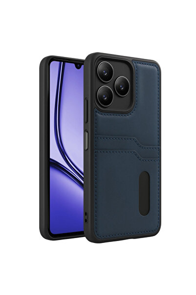 Twin Store Note 50 4g Case Sara Leather Case with Business Card Holder - Navy...