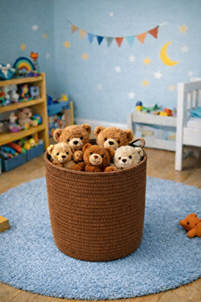 ÖRGÜM Basket Children's Room Organizer Bango Organizer Multi-Purpose Basket 2...