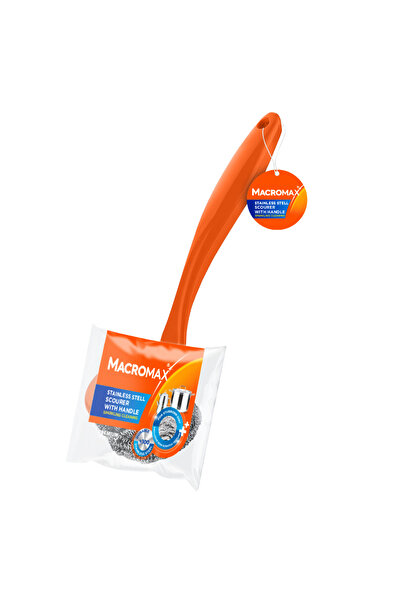MACROMAX Stainless Steel Scourer with Handle
