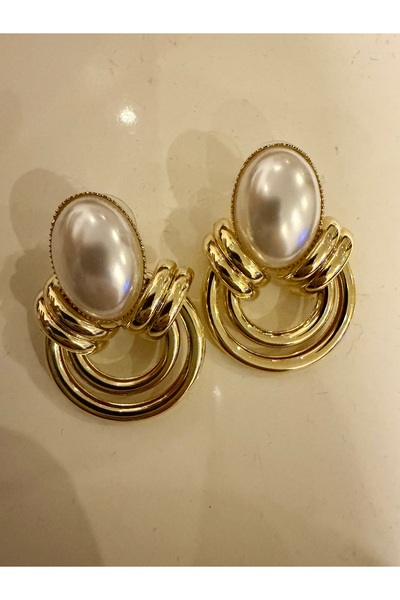 saaden jewelry SAADEN İNCİ TAŞ DETAY MODERN KÜPE
