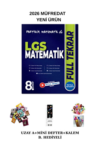 Partikül Matematik ile 8. Sınıf LGS Matematik Full Tekrar (UzayA+Mini D+Kalem...