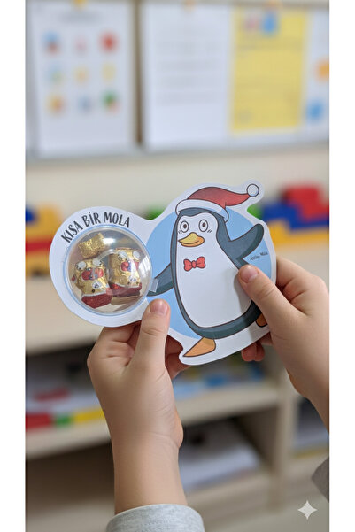 Penguenli şeker kutulu karne hediyesi 10'lu