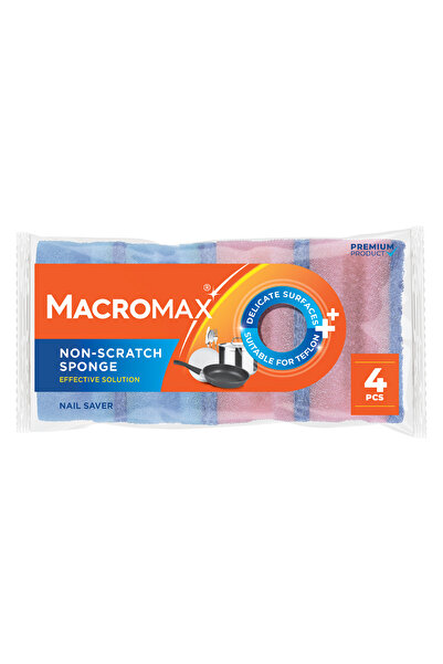 MACROMAX Non-Scratch Nail Saver Sponge – 4 Pieces Set