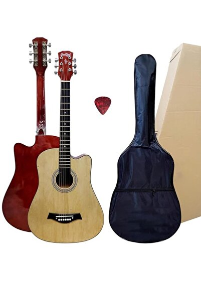 Guitar 38 Classic Acoustic 6 Strings Wooden for Students Beginners Wood Brown