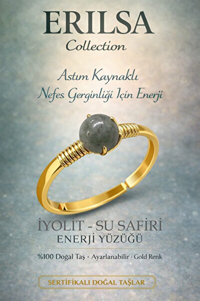 Erilsa Certified Breathing Relaxing Energy Ring – Gold Thin Case with Healing...