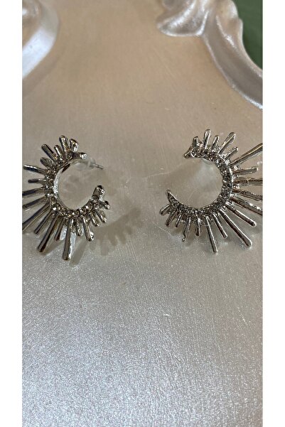 SELUVİA أقراط ذهبية وفضية مرصعة بالأحجار - أقراط نسائية من الفولاذ، لا تفقد ب...