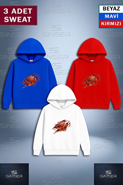 SS SİNSER Φούτερ με στάμπα  "3LU OPEN TONE " με σχέδιο  "FLAME TOP "