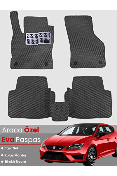 Guerrino Seat Leon 5F (2013-2020) Compatible Eva Floor Mat Full Set–Auto Mat,...
