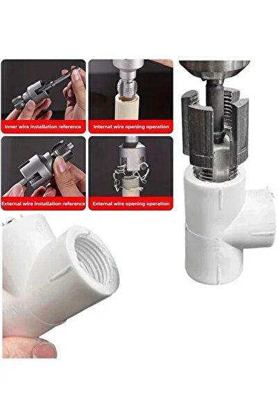 My Think PPRC Plastik Pvc Boru Tamir Onarımı Montaj için 2 Parça Diş Açma Paf...