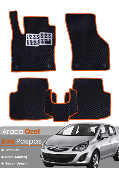 stiloto OPEL CORSA D (2006-2014) Uyumlu EVA Paspas Tam Set–Araca Özel,Kolay M...