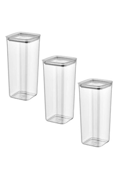 VİP AHMET Set of 3 Food Storage Boxes VA™ VP.266 SUDE, 3x2000 ml, Transparent