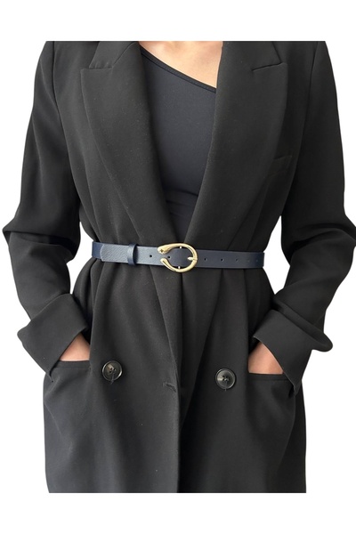 stravis Gold Oval Buckle Belt