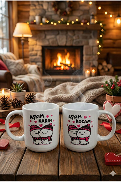 Relavant Aşkım Kocam Aşkım Karım Kupa Bardak Porselen 1 Adet