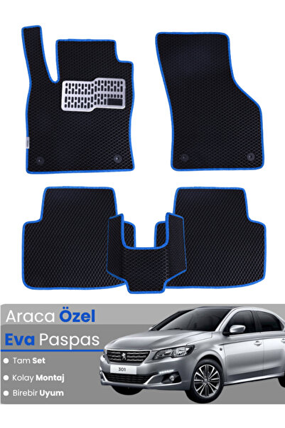 stiloto PEUGEOT 301 (2012-2025) Uyumlu EVA Paspas Tam Set–Araca Özel,Oto Pasp...