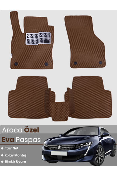 CYBERLİNE PEUGEOT 508 (2011-2019) Uyumlu EVA Paspas Tam Set–Araca Özel,Oto Pa...