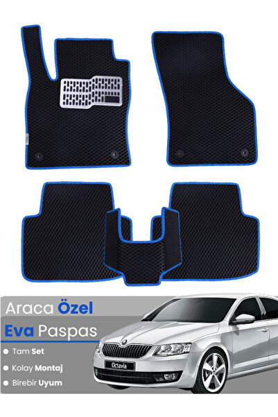 stiloto مجموعة كاملة من دواسات EVA متوافقة مع سيارة سكودا أوكتافيا A5 (2004-2...