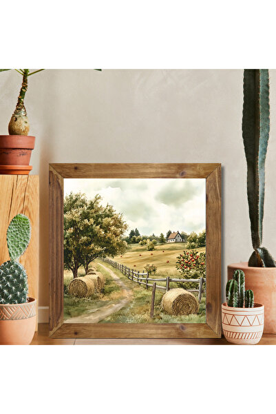 Tuba Decor Ahşap Çerçeveli Kare Tablo