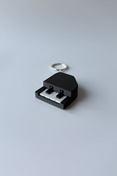 sin istanbul Piano Silver Chain Keychain