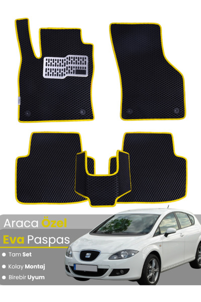 Guerrino Seat Leon 1P (2006-2012) Compatible Eva Floor Mat Full Set–Auto Mat,...