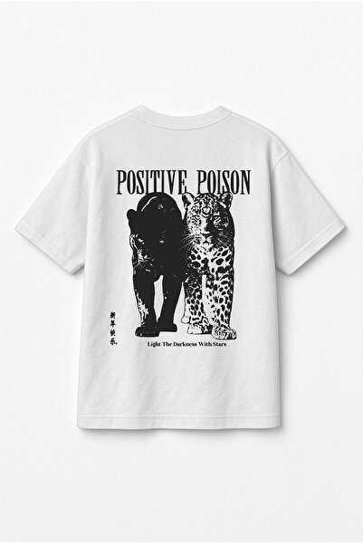 Altair Tr Oversized Unisex Positive Potion Black Panther Leopard Back Printed...