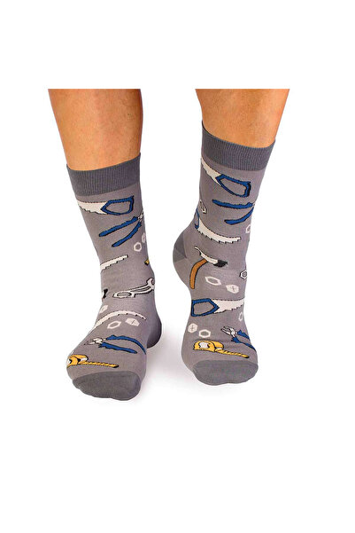 Pirin Hill Light Gray Tooled Cotton Socks