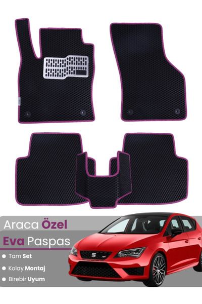 stiloto مجموعة كاملة من دواسات EVA متوافقة مع سيات ليون 5F (2013-2020) - دواس...