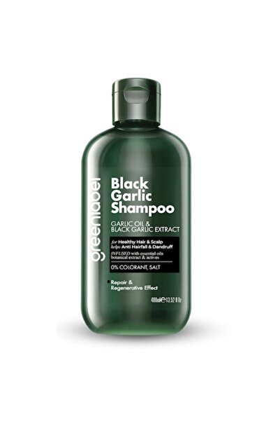 Greenlabel Șampon cu usturoi negru 400 ml – Anti-cădere a părului, Anti-mătre...