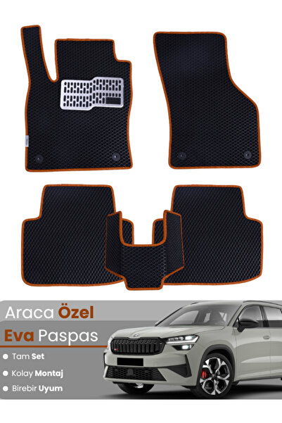 stiloto مجموعة كاملة من دواسات EVA متوافقة مع سيارة سكودا كودياك (2024-2025) ...