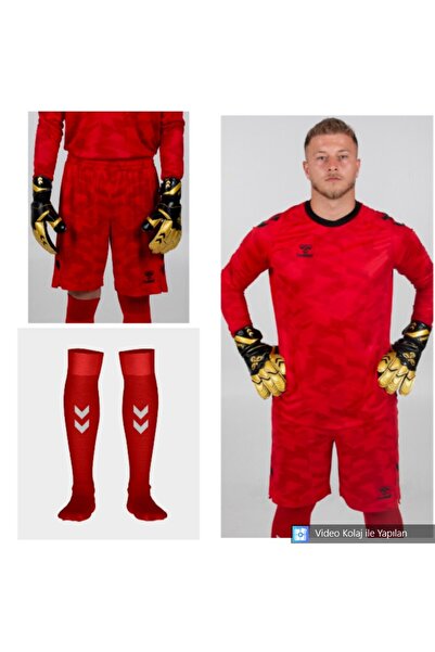 hummel KİŞİYE ÖZEL BASKILI KALECİ FORMASI+KALECİ ŞORTU+KALECİ ÇORABI ÜÇLÜ TAKIM