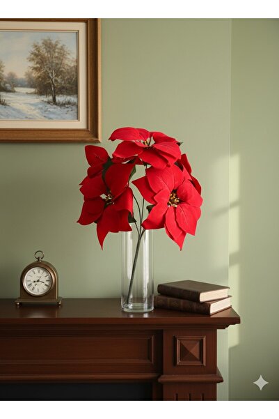 yapay çiçek evi 1 bucată ornament decorativ pentru vază de casă cu 5 capete, ...