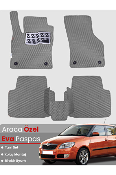 stiloto مجموعة كاملة من دواسات EVA متوافقة مع سيارة سكودا فابيا 2 (2007-2014)...